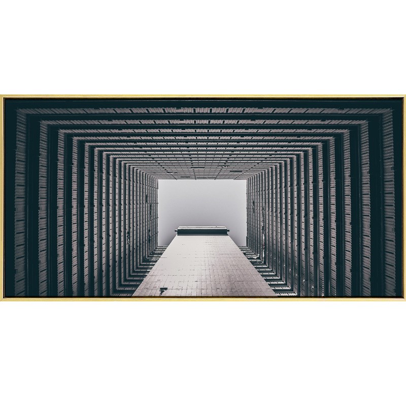 凝注视角 现代简约建筑装饰画大幅工业风办公室挂画横幅别墅壁画图片