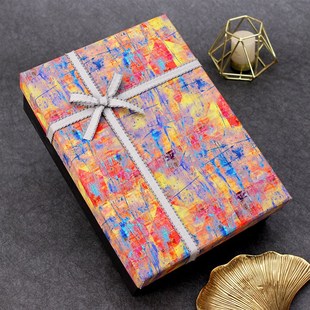 布艺礼物盒定制抽象艺术大号包装盒生日礼盒空盒小众高级感礼品盒