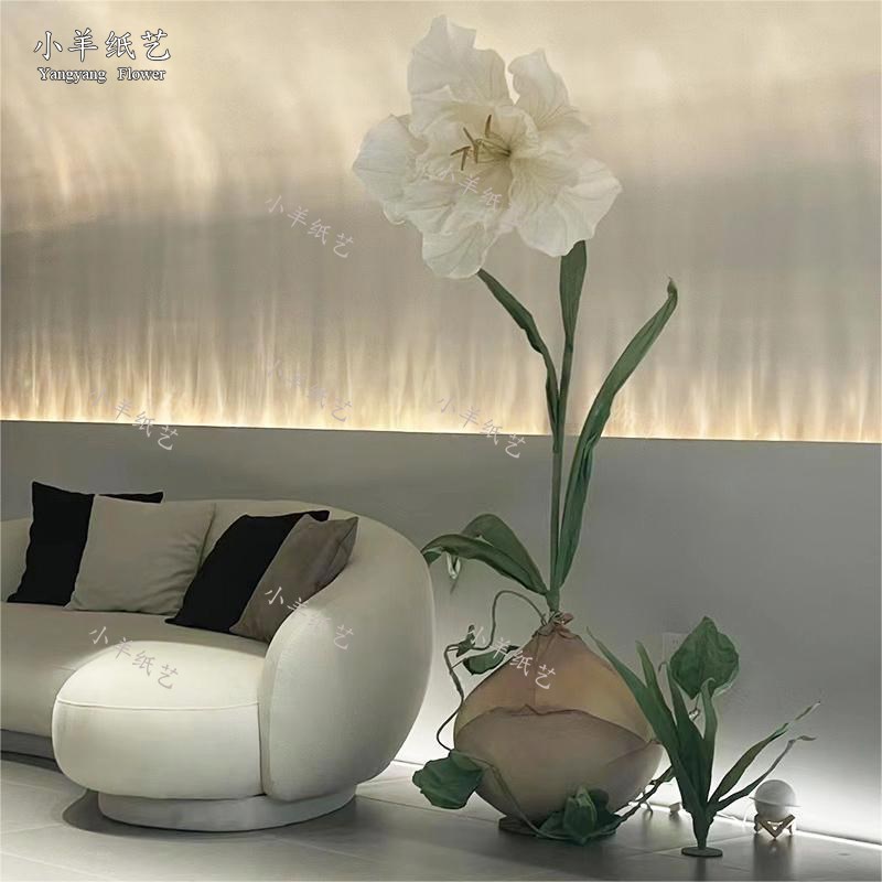 网红西餐厅餐饮咖啡甜品蛋糕奶茶店画室拍照打卡纸艺花装饰
