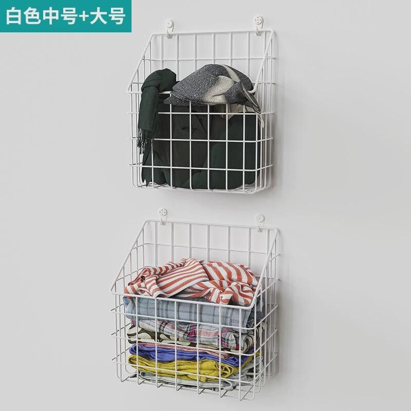 洗澡间壁挂式免打孔置衣架浴室冲凉房收纳放卫生间干净衣物置物架