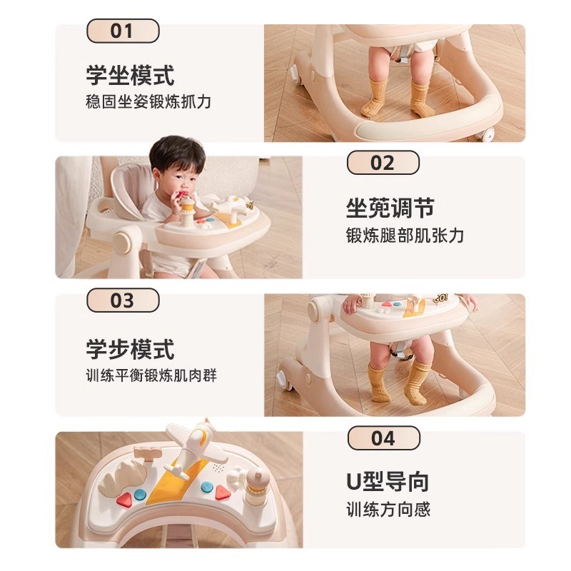 婴儿学步车防o型腿婴儿手推车宝宝2025款儿童小孩多功能起步车