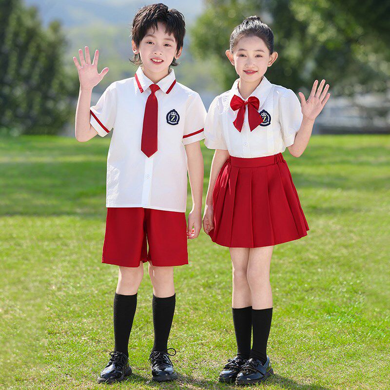 小学生校服六一合唱团朗诵表演服装大班毕业照班服幼儿园园服夏季