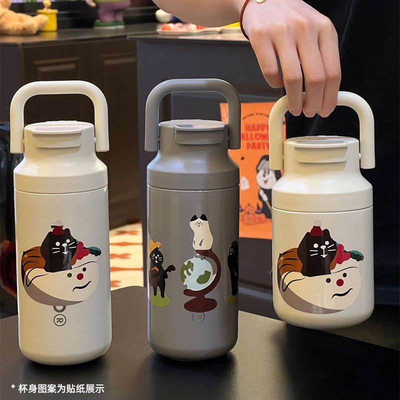 章鱼小姐的杯子茶水分离大容量保温杯316M不锈钢女生便携泡茶水杯