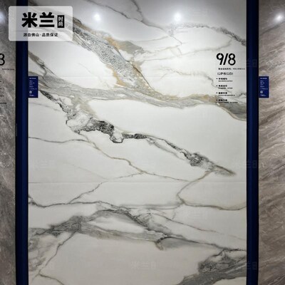 拉萨维拉白900X1800大理石瓷砖别墅客厅餐厅过道地板砖八面连纹