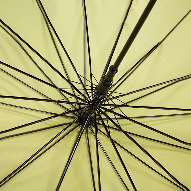 韩系16骨木手柄小清新雨伞女士纯色长柄晴雨伞印制广告logo