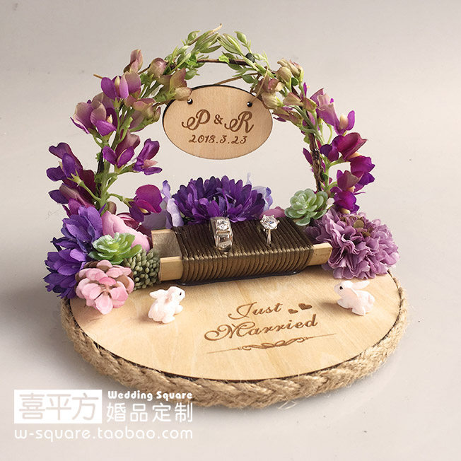 【喜平方】紫花拱门戒托/手工戒托定制/韩式结婚戒托/婚礼用品
