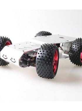 新品上市智能汽车底盘STM转向汽车模型舵机+33电机两驱