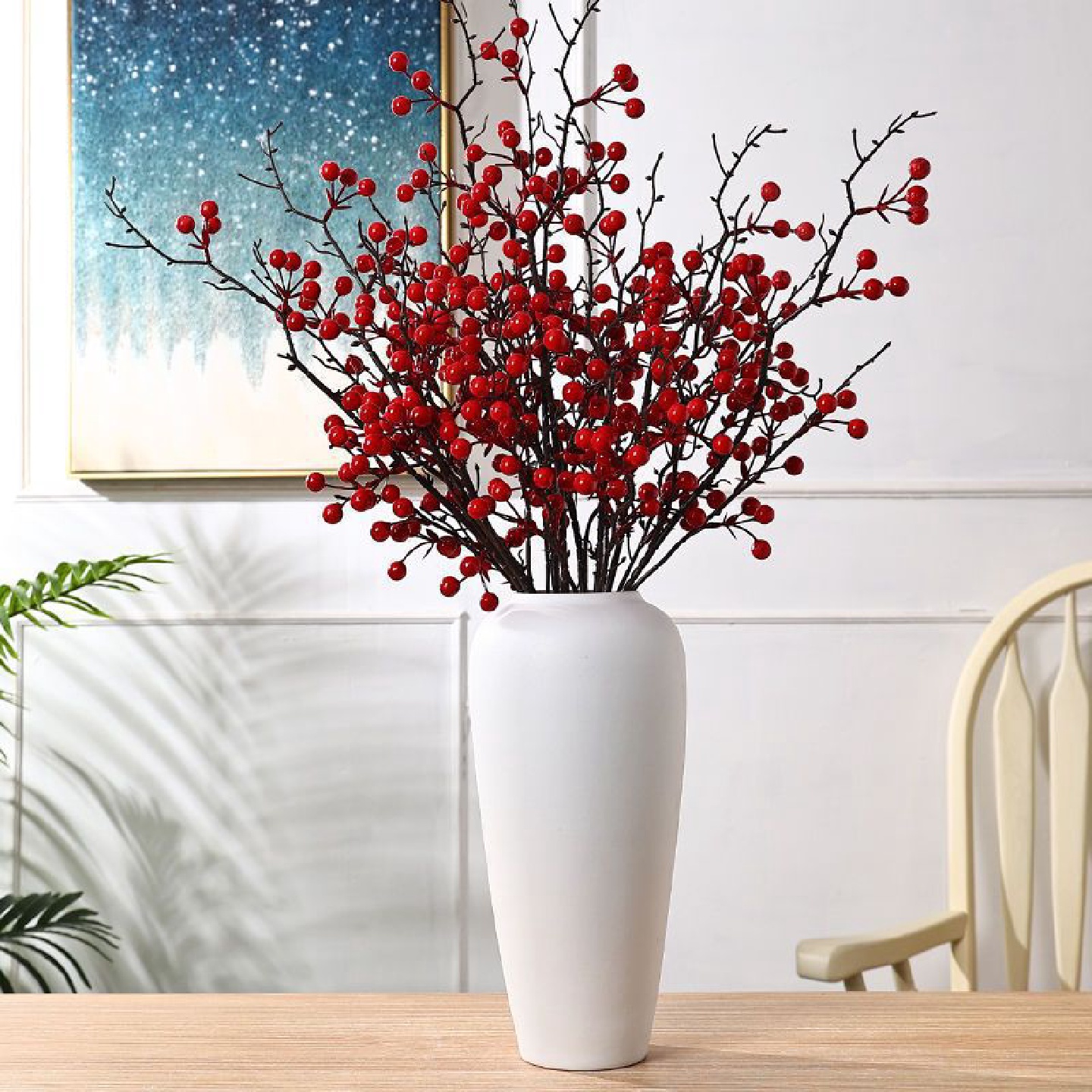 陶罐花器白色简约陶瓷花瓶水养家居客厅餐桌干花插花粗陶装饰摆件