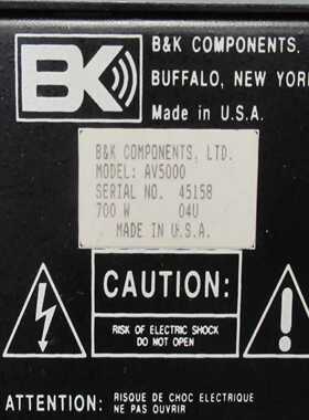 【星慕电子】B&K Components AV5000多通道功率放大器放