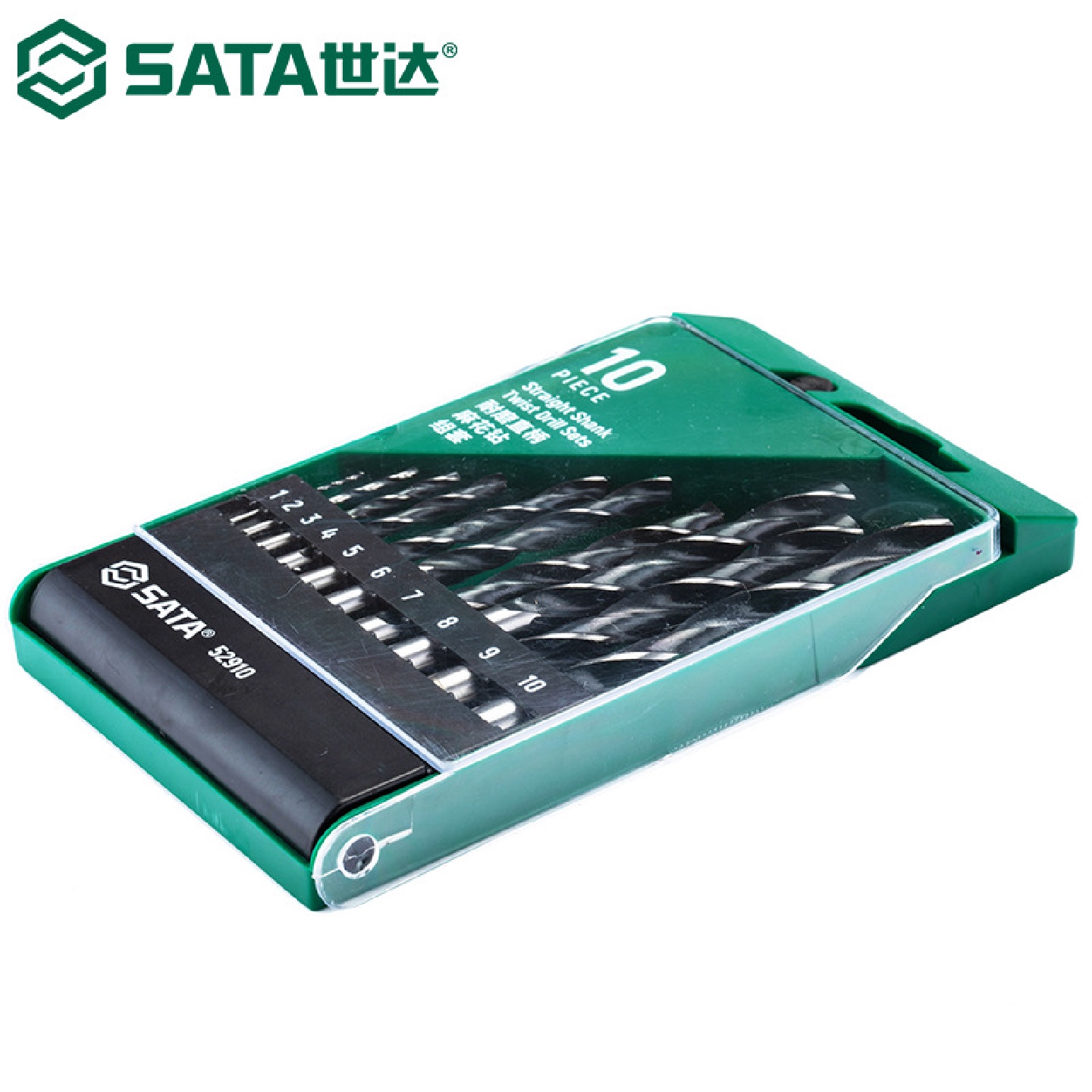 世达52910麻花钻耐磨直柄含钴组套电钻配件10件套装1-10MM