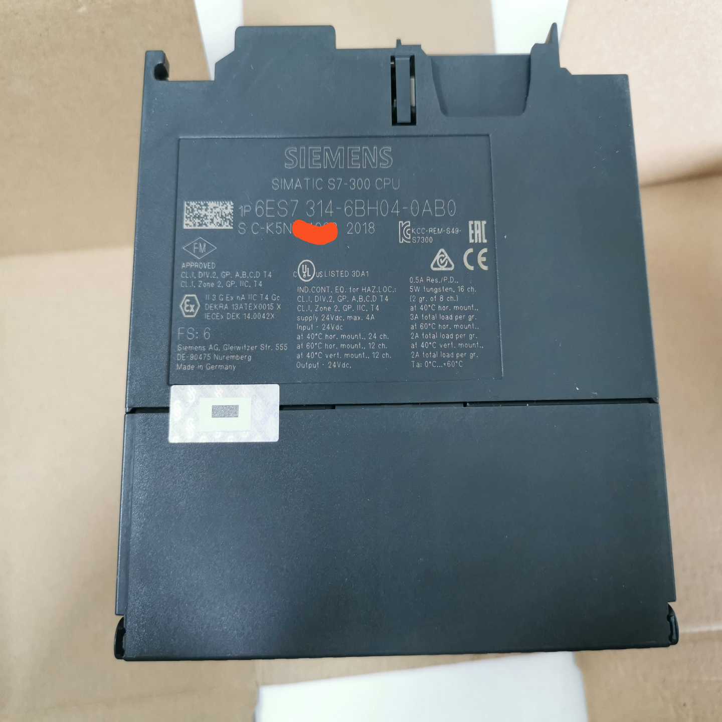 6ES7314-6BH04-0AB0西门子原装正品！