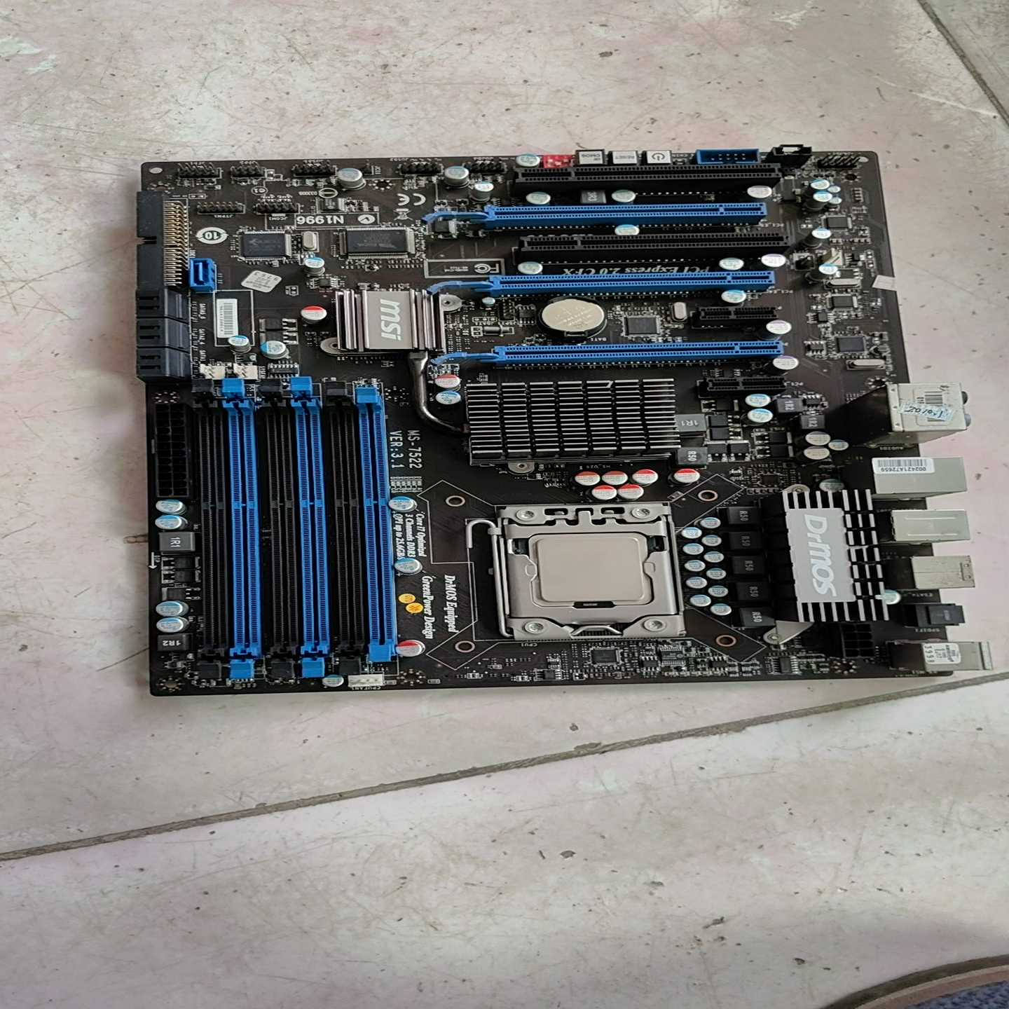 拆机微星X58 Pro+CPUi7-920有裆板，功能正常~议价