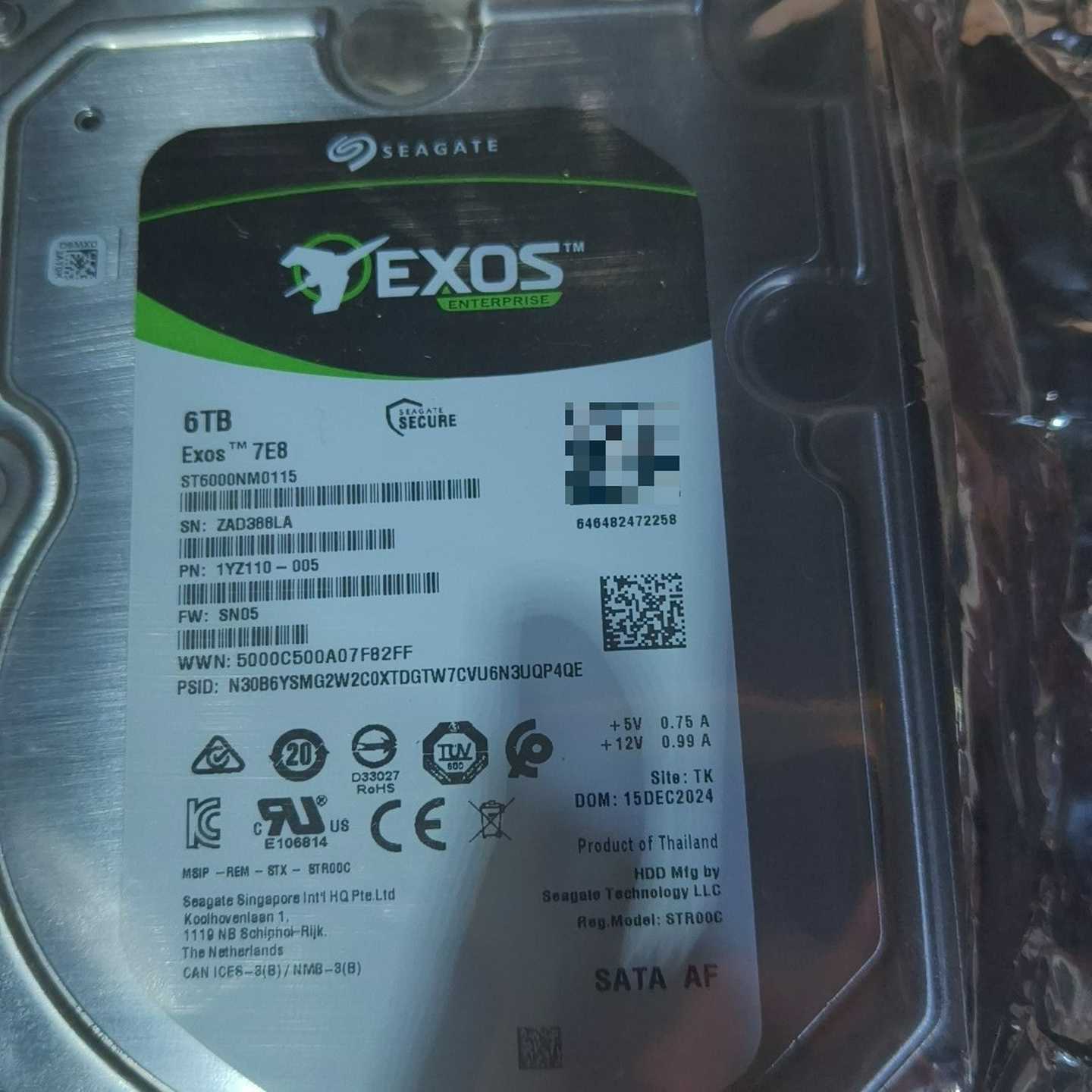希捷Exos6T机械硬盘6000G硬盘--议价商品