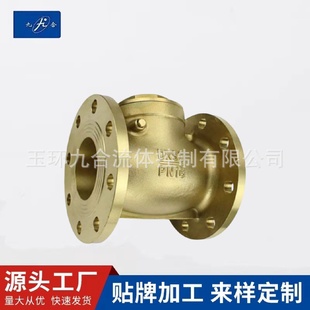 16T单向阀卧式 黄铜法兰止回阀H44W DN405065801001