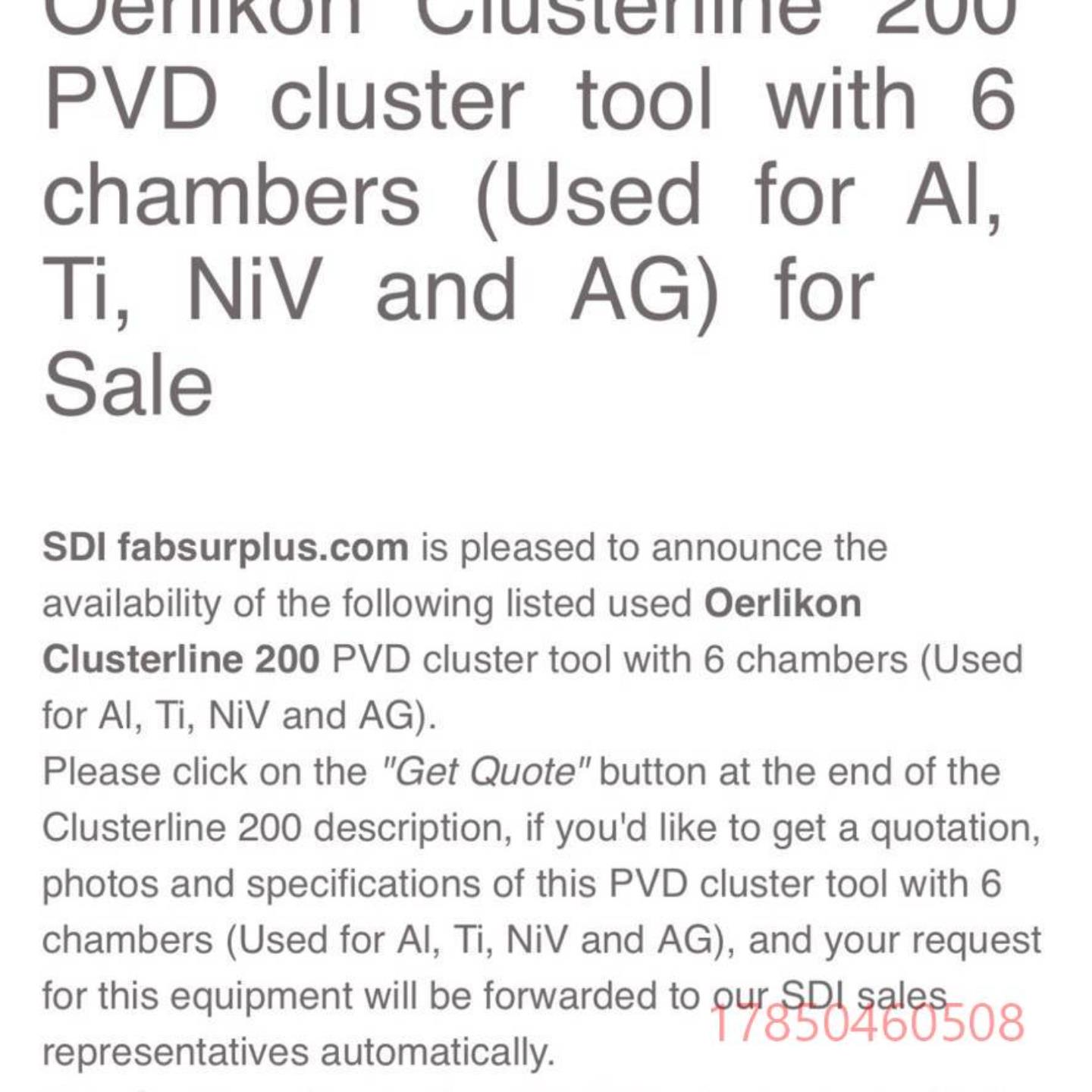 售前询价PVD200  磁控溅射镀膜机正常打靶 维修 议价