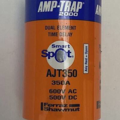 FERRAZ SHAWMUT AJT350 AMPTRAP 2000 SMART SPOT FUSE 350A 600V