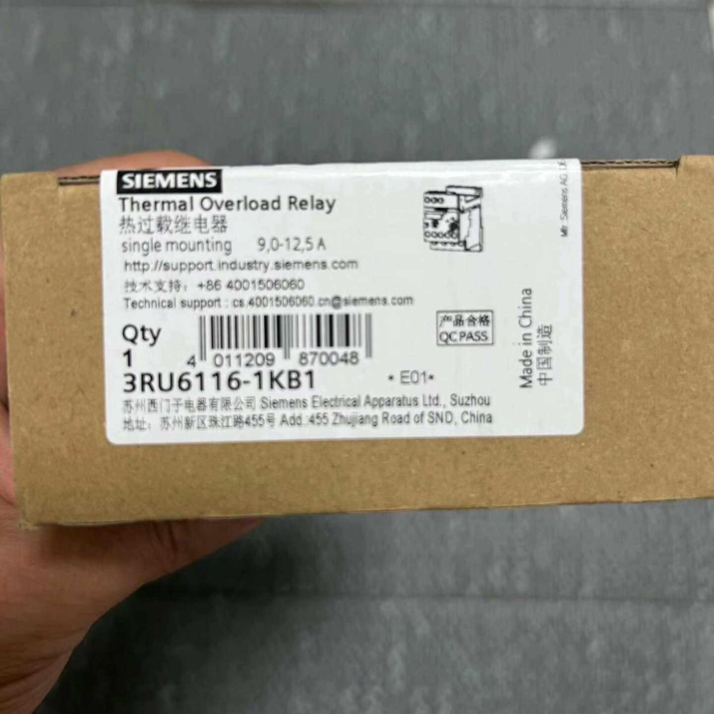 热过载继电器3RU6116-1KB1~询价