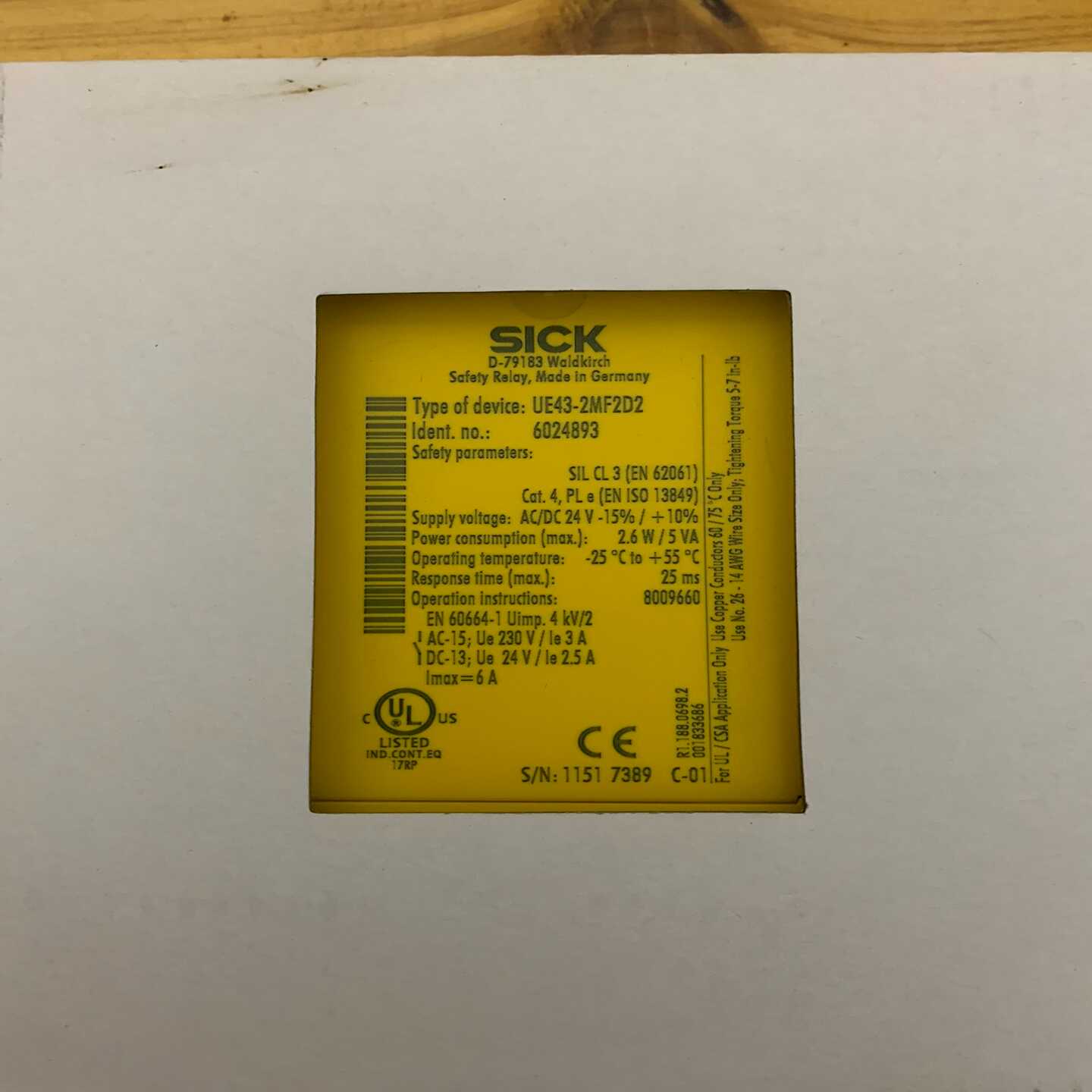 SICK安全继电器UE43-2MF2D26024893询价