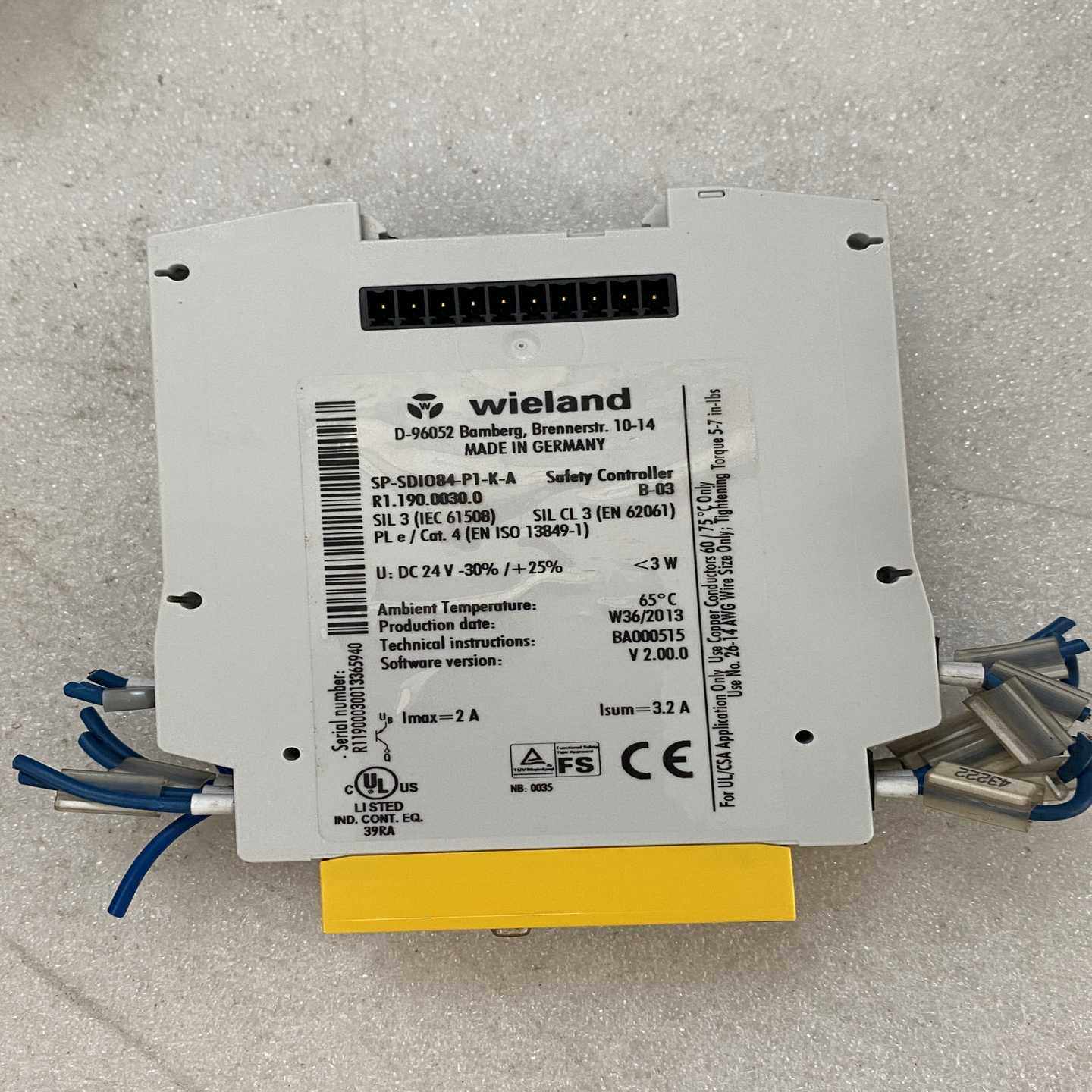 Wieland SP-SDIO84-P1-K-A威琅安全继电--议价商品