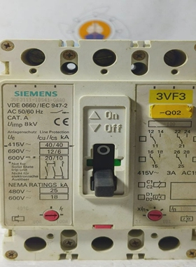 西门子3VF3111-18S41-0AA03POLE100A断路器3VF33VF311118S4