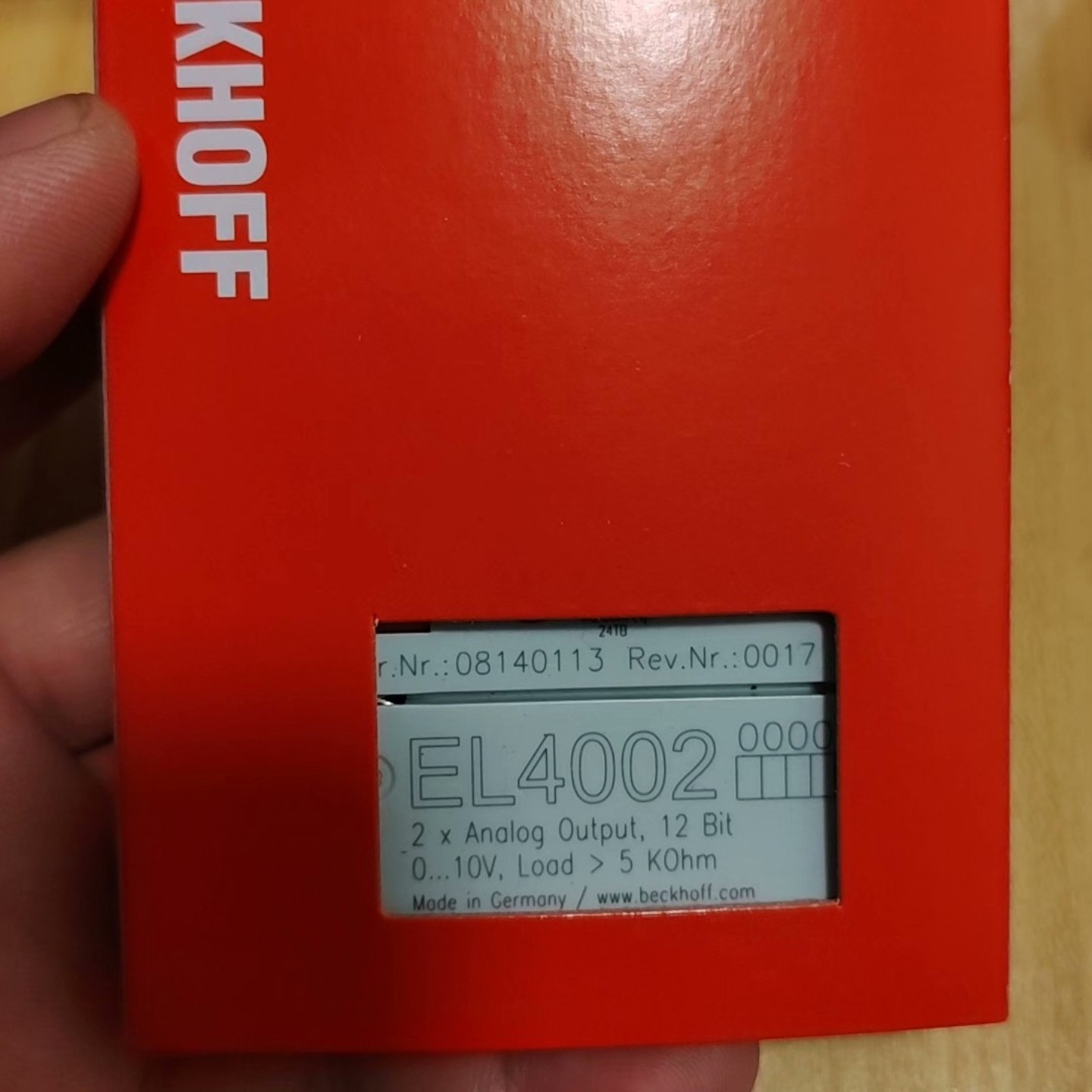 EL4002德国BECKHOFF倍福模块功能议价询价