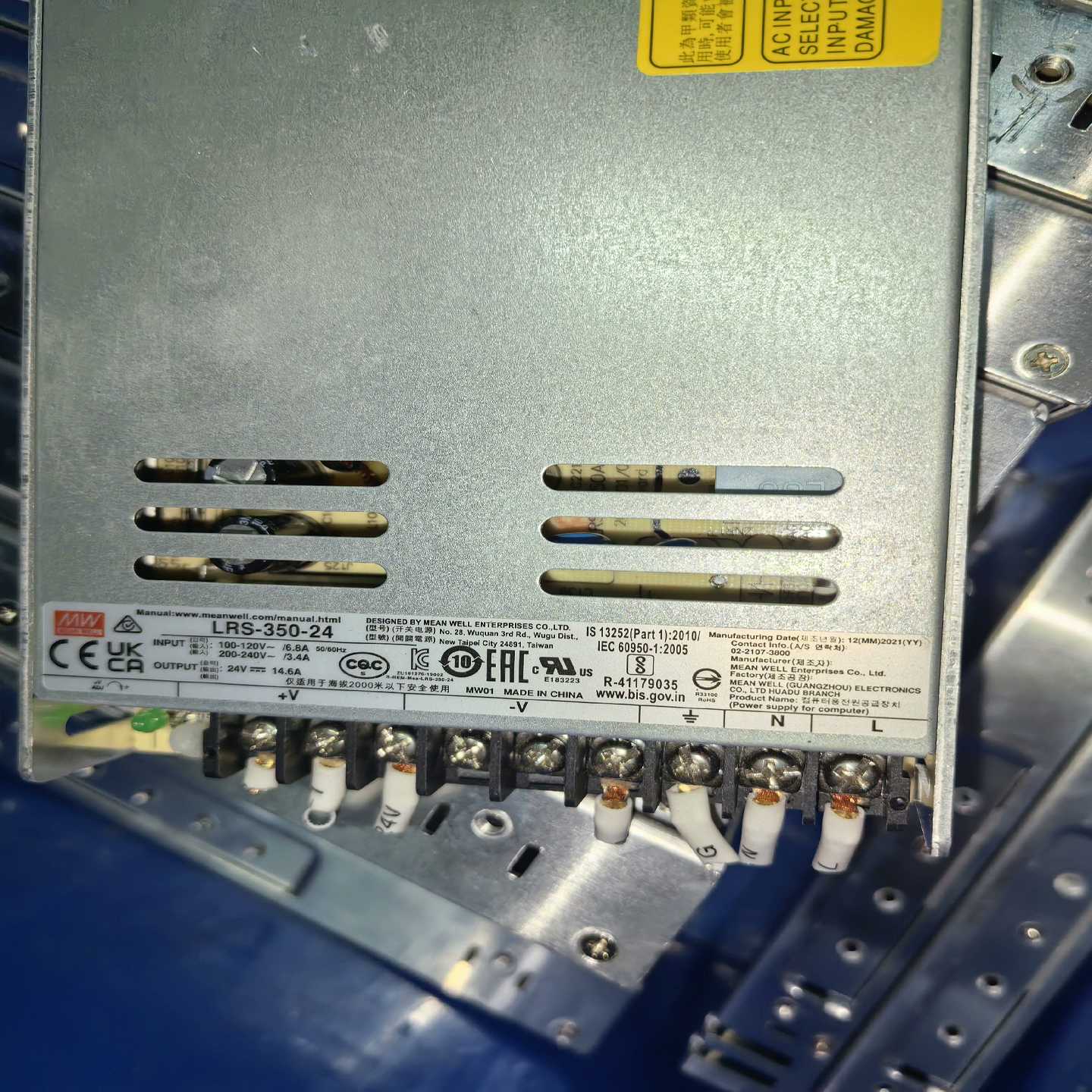询价~：LRS-350-24：明伟开关电源220转24V/超薄