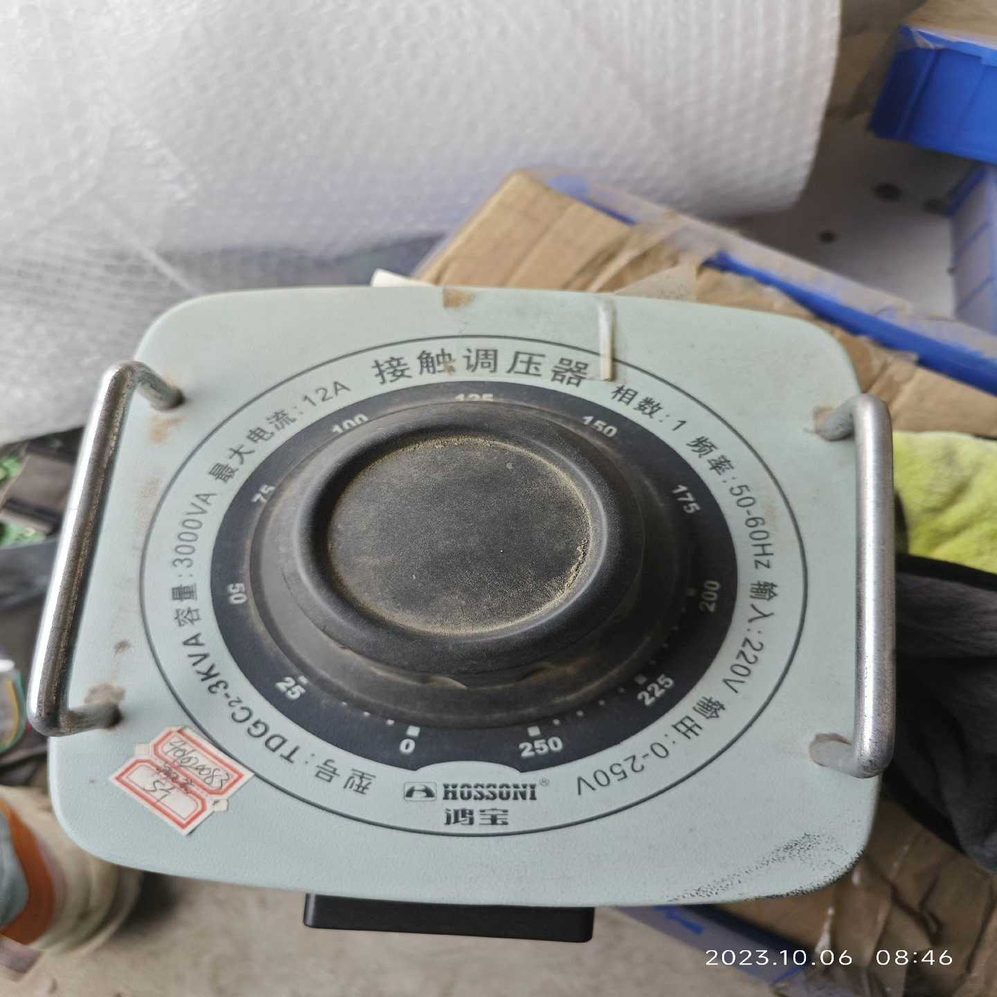 鸿宝调压器TDGC2-3KVA单相0-250v可调二手电--议价商品