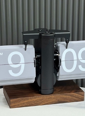 复古欧式简约个性翻页钟小天平造型家用客厅时尚座钟创意翻牌钟表