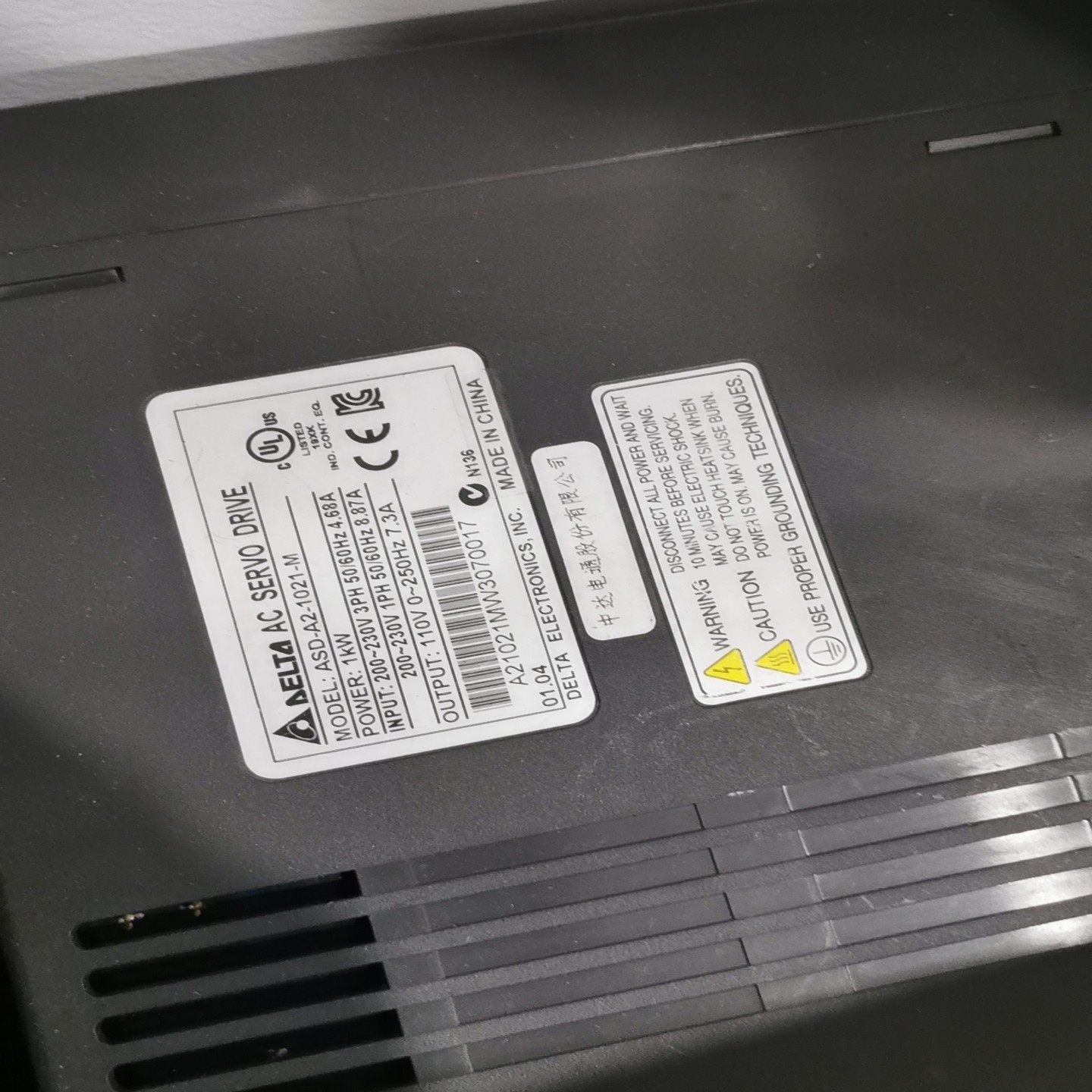 询价ASD-A2-1021-M台达伺服电机CANopen总线驱动