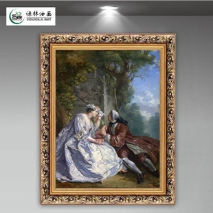 装 挂画风景人物批发 饰画客餐厅壁画沙发背景墙油画欧式 复古美式