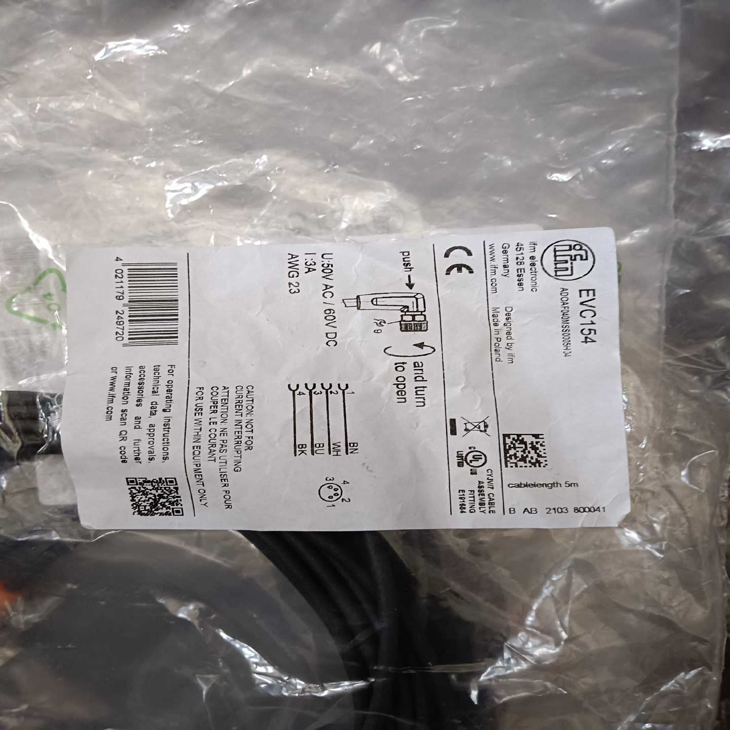 易福门EVC154IFM4芯弯头询价