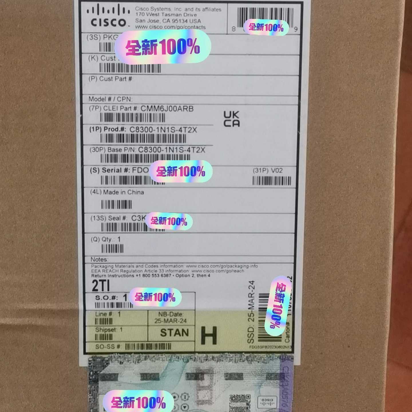 思科路由器 C8300-1N1S-4T2X  全新未拆封 剩