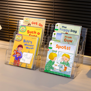 桌面书架儿童书桌床头阅读书架图书馆简易置物架亚克力一体书