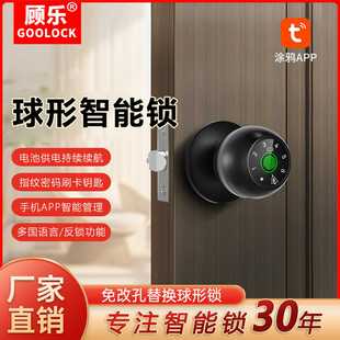 锁房间木门智能锁电子锁Q7 球形锁替换指纹锁室内卧室办公室密码