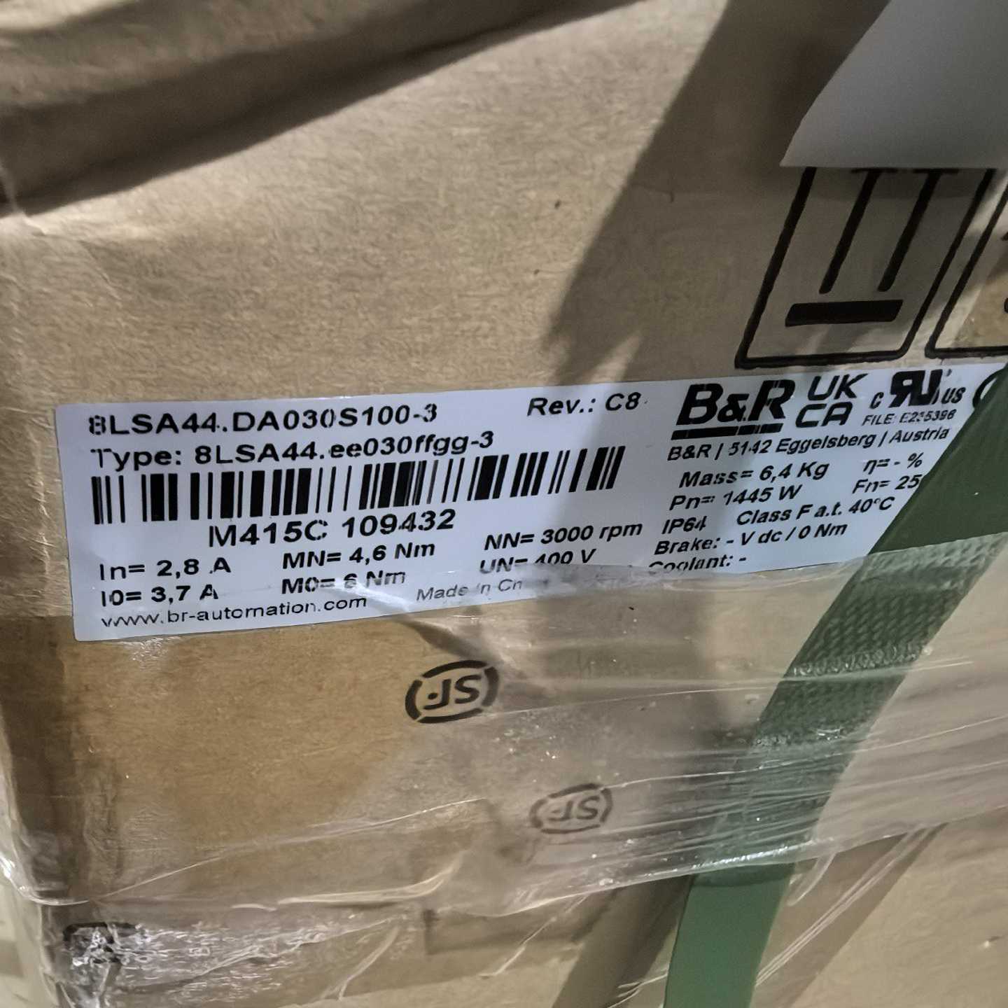 贝加莱伺服电机8LSA44.DA030S100-3，全新原--议价商品