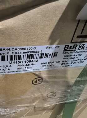贝加莱伺服电机8LSA44.DA030S100-3，全新原--议价商品