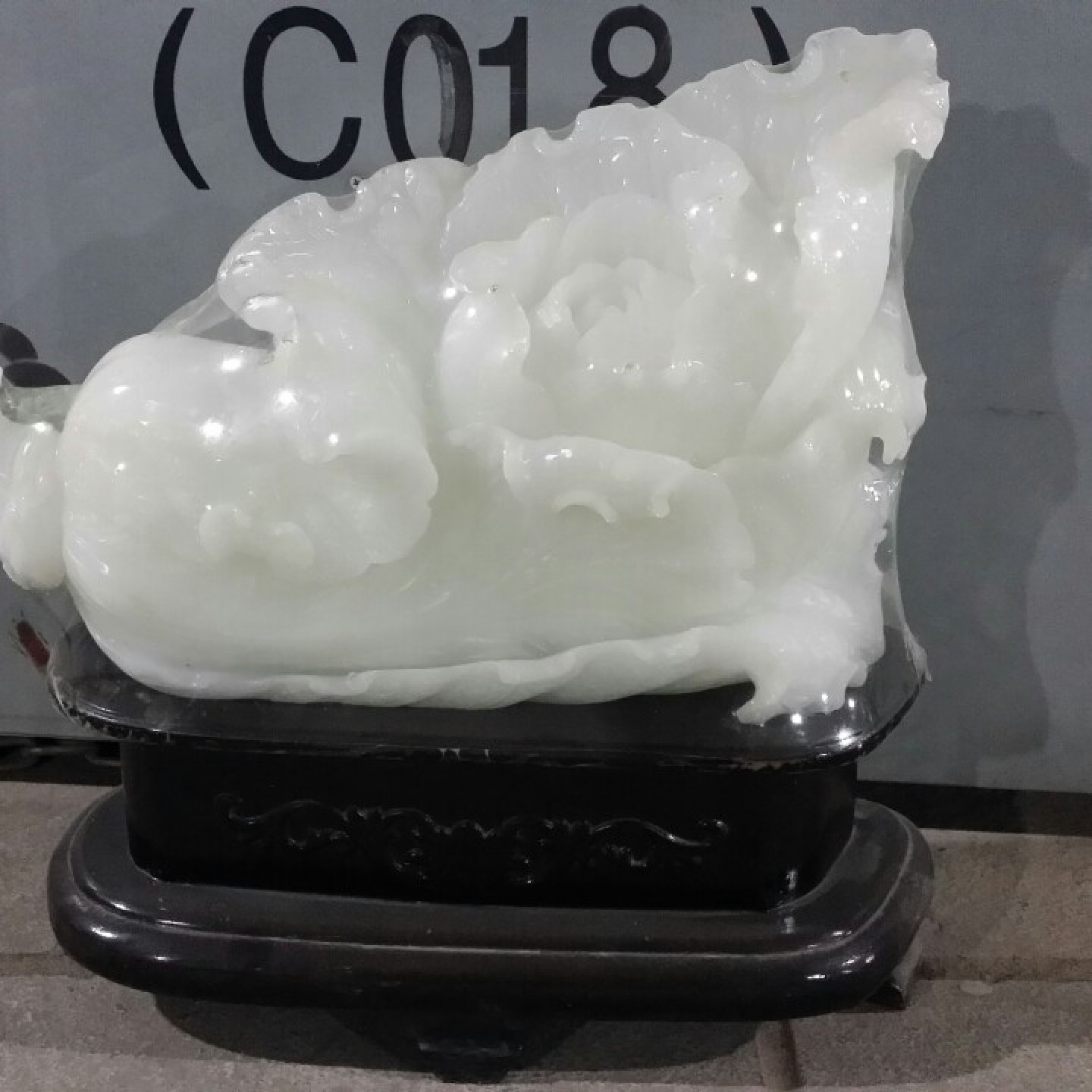 厂家直销批发天然白玉白菜摆件阿富汗玉大号玉白菜摆件工艺品