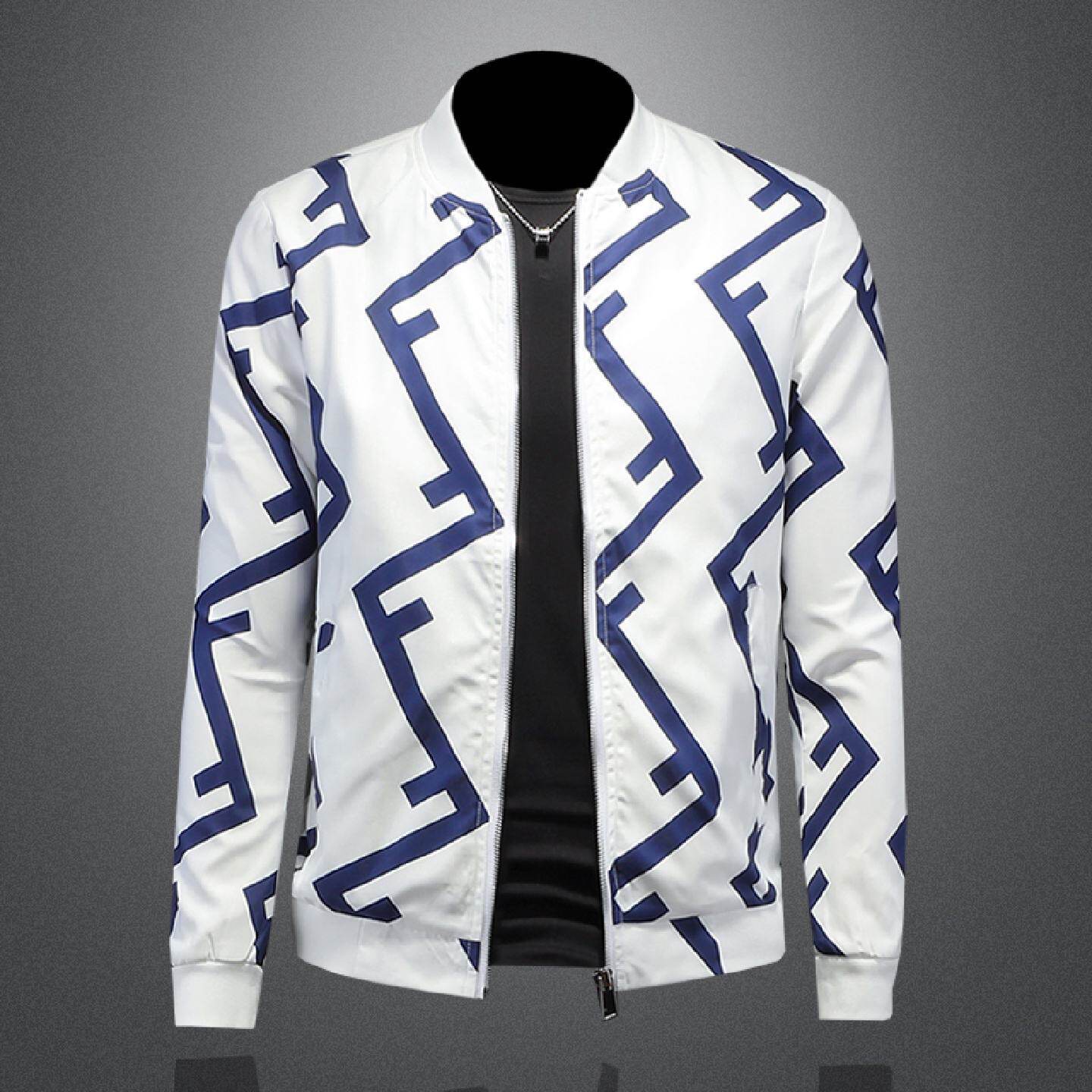 2026欧洲站字母印花外套男士春秋季新款潮流休闲百搭薄款潮牌大码