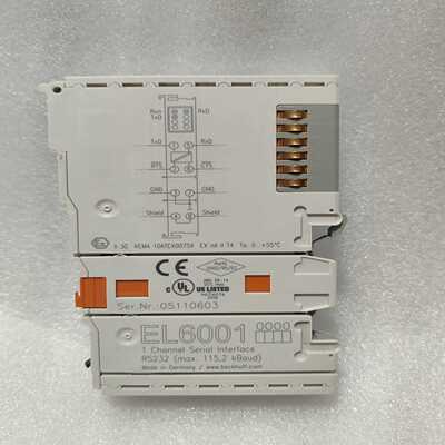 德国倍福BECKHOFFEL6001串口模块，1通道RS2--议价商品