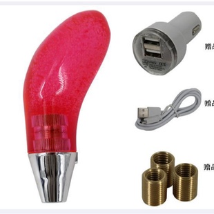 汽车改装 通用档把头七彩波棍头 发光水晶LED排挡头手 自动档个性