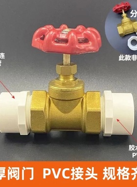 PVC闸阀截止阀自来水阀门加厚水管水表前阀门暖气阀门开关4分6分