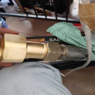 GIS抽气接头，转真空泵接头纯铜带单向阀！也可以配管子！抽适用