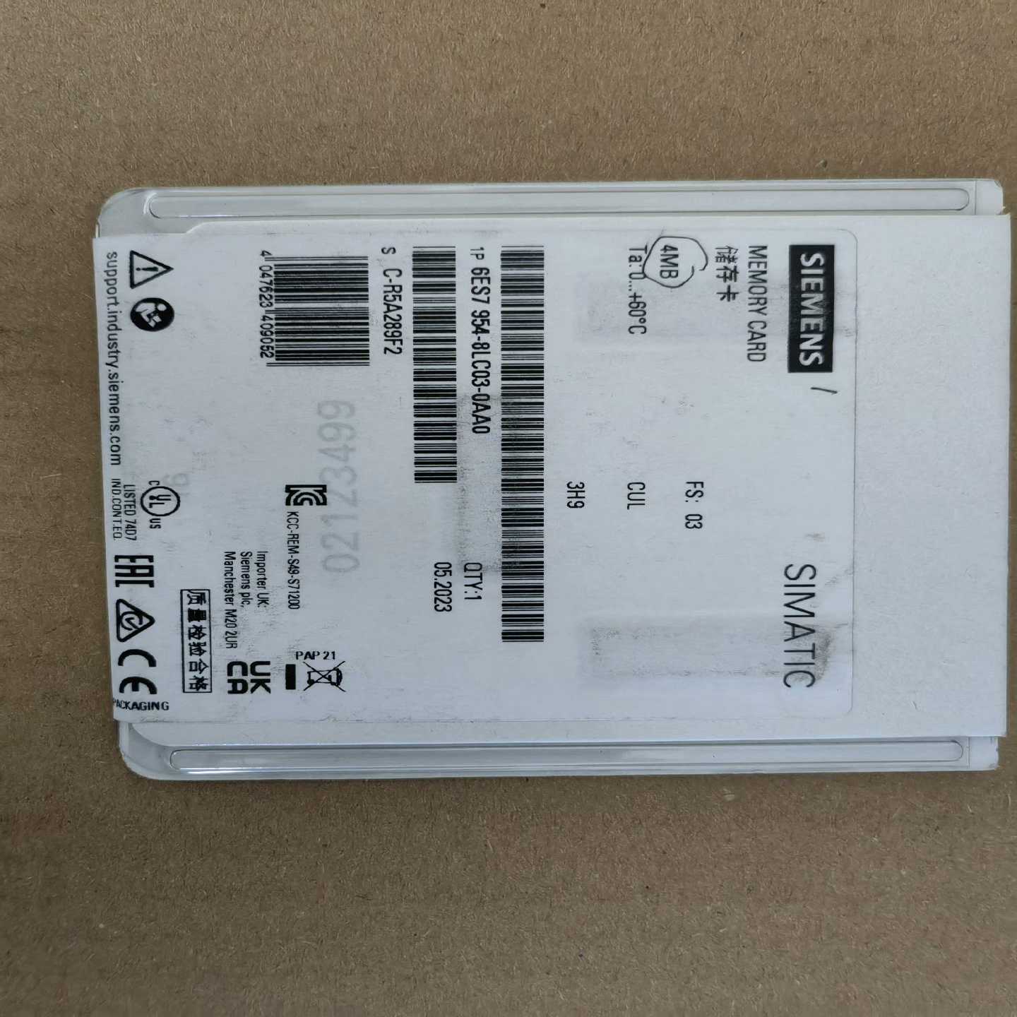 【议价】4MB内存卡6ES7954-8LC03-0AA0未开适用