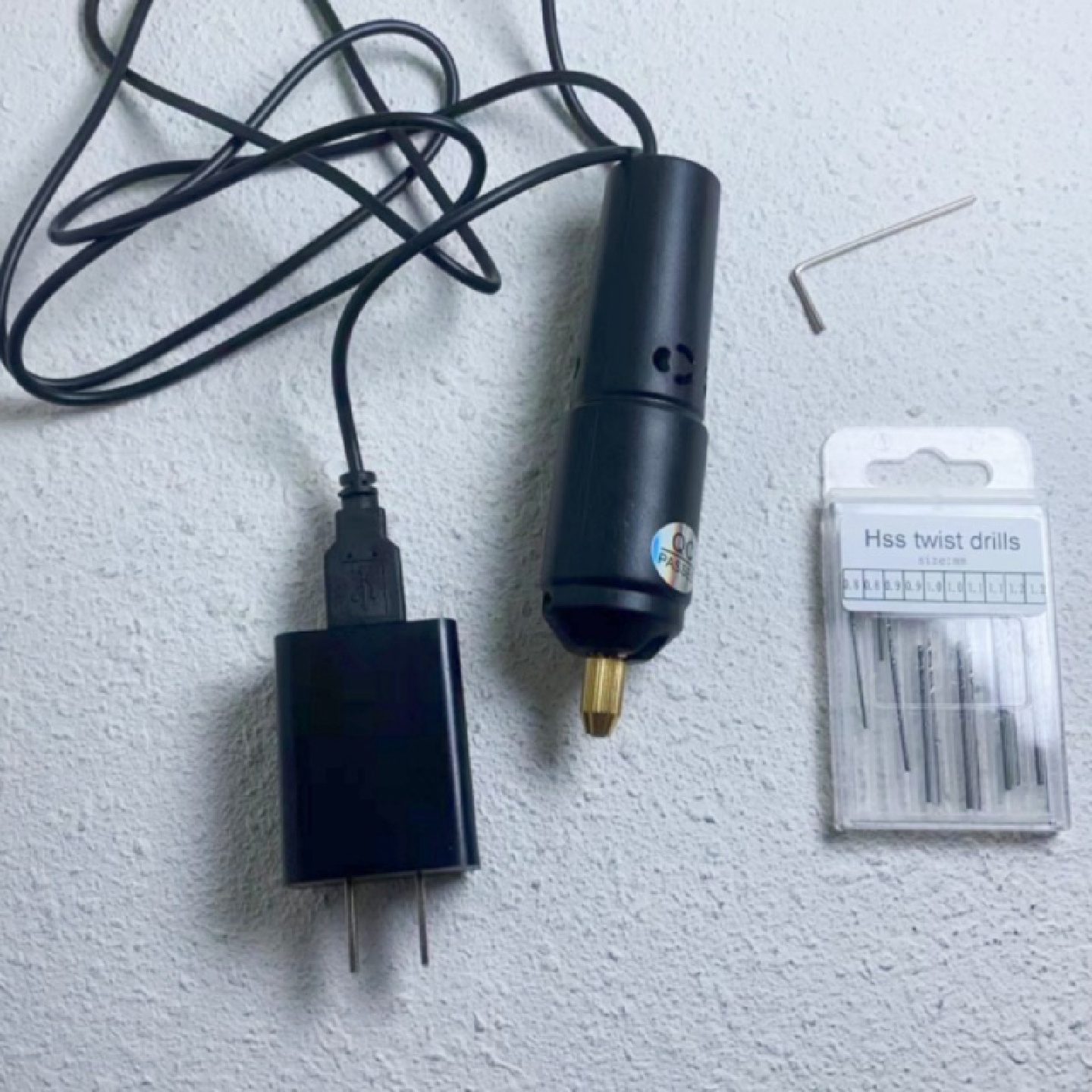带线打孔器珍珠小电钻手工diy迷你加工工具不锈钢钻头0.6-3.0mm