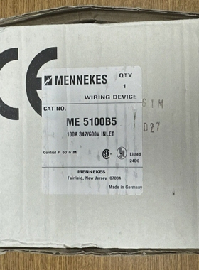 MENNEKESME5100B5100A5W347/600VACINLET**NEWINBOX**