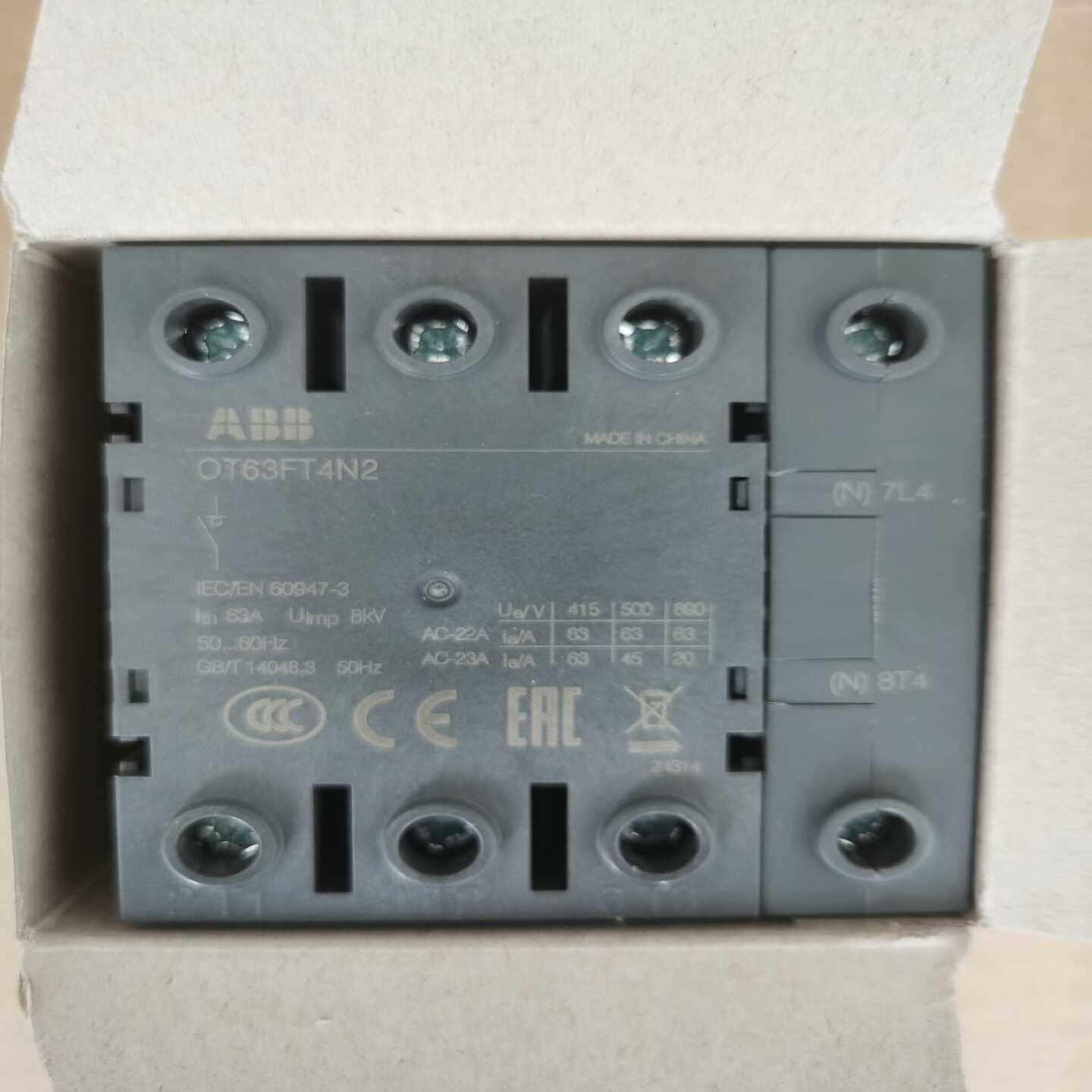 隔离开关OT63FT4N2询价