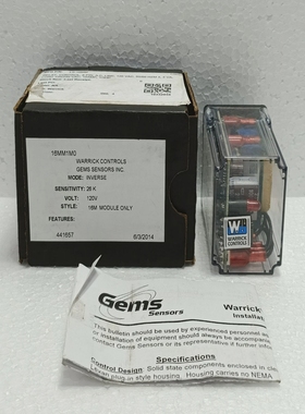 WarrickControls16MM1M0LS-16MM继电器控制模块120VAC8针