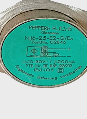 *无盒*PepperlFuchsNJ6-25-E2-G/Ex电感接近传感器P/n:0284