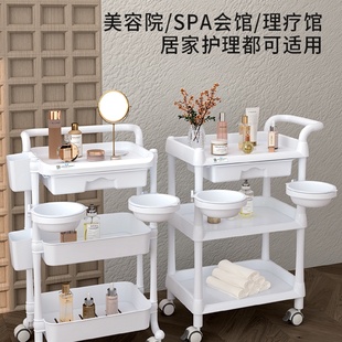 美容小推车美容院美甲美睫美发纹绣理发店移动置物架子工具车