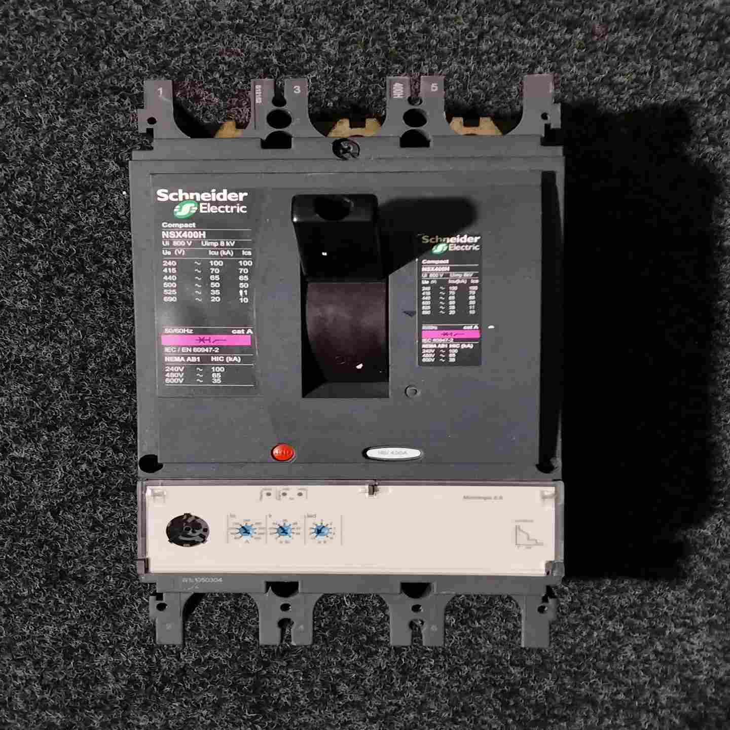 拆机正品施耐德NSX400H断路器，功率400A参数如图，图~议价